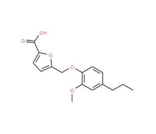 5-(2-Methoxy-4-propylphenoxymethyl)furan-2-carboxylic acid - chemical structure image