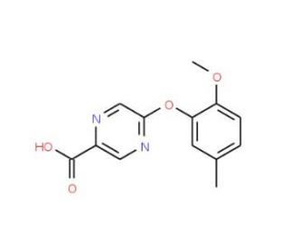 5-(2-methoxy-5-methylphenoxy)pyrazine-2-carboxylic acid - chemical structure image