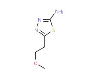 5-(2-Methoxy-ethyl)-[1,3,4]thiadiazol-2-ylamine - chemical structure image