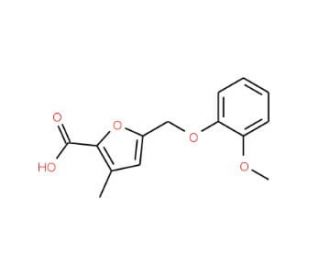 5-(2-Methoxy-phenoxymethyl)-3-methyl-furan-2-carboxylic acid - chemical structure image