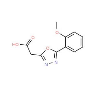 [5-(2-Methoxy-phenyl)-[1,3,4]oxadiazol-2-yl]-acetic acid - chemical structure image