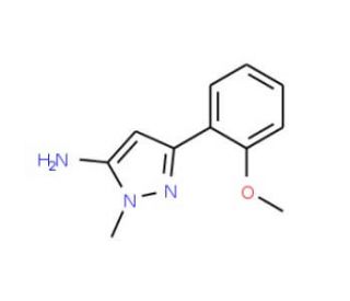 5-(2-Methoxy-phenyl)-2-methyl-2H-pyrazol-3-ylamine - chemical structure image