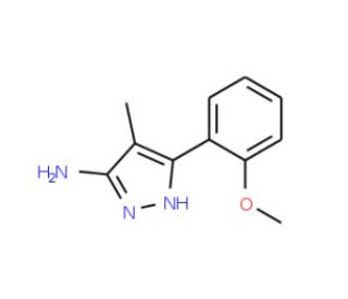 5-(2-Methoxy-phenyl)-4-methyl-2H-pyrazol-3-ylamine - chemical structure image