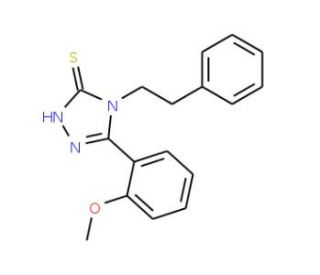 5-(2-Methoxy-phenyl)-4-phenethyl-4H-[1,2,4]triazole-3-thiol - chemical structure image
