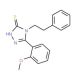 5-(2-Methoxy-phenyl)-4-phenethyl-4H-[1,2,4]triazole-3-thiol - chemical structure image