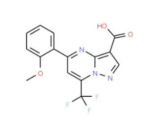 5-(2-Methoxyphenyl)-7-(trifluoromethyl)pyrazolo-[1,5-a]pyrimidine-3-carboxylic acid - chemical structure image