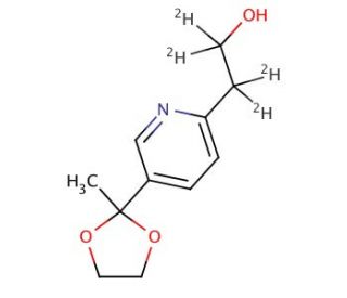 5-(2-Methyl-1,3-dioxolan-2-yl)-2-pyridineethanol-d4 - chemical structure image