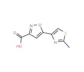 5-(2-Methyl-1,3-thiazol-4-yl)-3-isoxazolecarboxylic acid (CAS 368870-05-7) - chemical structure image
