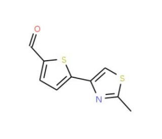 5-(2-Methyl-1,3-thiazol-4-yl)thiophene-2-carboxaldehyde (CAS 499770-66-0) - chemical structure image