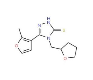 5-(2-Methyl-3-furyl)-4-(tetrahydrofuran-2-ylmethyl)-4H-1,2,4-triazole-3-thiol - chemical structure image