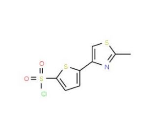 5-(2-Methylthiazol-4-yl)thiophene-2-sulphonyl chloride (CAS 215434-25-6) - chemical structure image