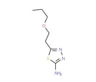 5-(2-Propoxy-ethyl)-[1,3,4]thiadiazol-2-ylamine - chemical structure image