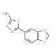 5-(2H-1,3-benzodioxol-5-yl)-1,3,4-oxadiazol-2-amine (CAS 80987-71-9) - chemical structure image