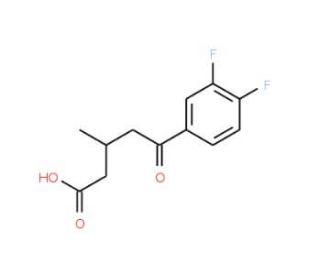 5-(3,4-Difluorophenyl)-3-methyl-5-oxovaleric acid - chemical structure image
