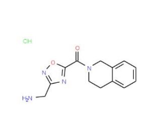 [5-(3,4-Dihydroisoquinolin-2(1H)-ylcarbonyl)-1,2,4-oxadiazol-3-yl]methylamine hydrochloride - chemical structure image