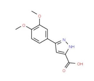 5-(3,4-Dimethoxy-phenyl)-2H-pyrazole-3-carboxylic acid - chemical structure image