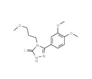 5-(3,4-Dimethoxy-phenyl)-4-(3-methoxy-propyl)-4H-[1,2,4]triazole-3-thiol - chemical structure image