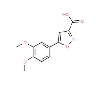 5-(3,4-Dimethoxy-phenyl)-isoxazole-3-carboxylic acid (CAS 33282-17-6) - chemical structure image