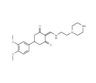5-(3,4-Dimethoxyphenyl)-2-[(2-piperazin-1-ylethylamino)methylidene]cyclohexane-1,3-dione - chemical structure image