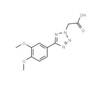 [5-(3,4-dimethoxyphenyl)-2H-tetrazol-2-yl]acetic acid (CAS 91759-61-4) - chemical structure image