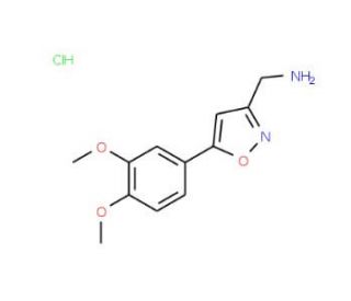 {[5-(3,4-Dimethoxyphenyl)isoxazol-3-yl]-methyl}amine hydrochloride - chemical structure image