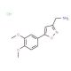 {[5-(3,4-Dimethoxyphenyl)isoxazol-3-yl]-methyl}amine hydrochloride - chemical structure image