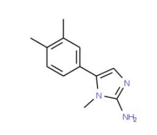 5-(3,4-Dimethyl-phenyl)-1-methyl-1H-imidazol-2-ylamine - chemical structure image