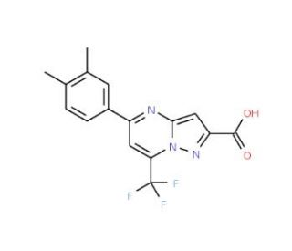 5-(3,4-Dimethylphenyl)-7-(trifluoromethyl)-pyrazolo[1,5-a]pyrimidine-2-carboxylic acid - chemical structure image