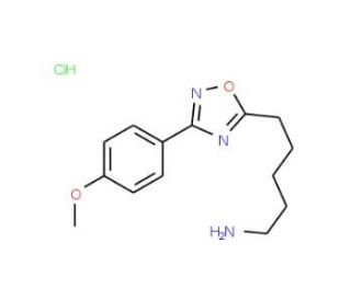 5-[3-(4-methoxyphenyl)-1,2,4-oxadiazol-5-yl]pentan-1-amine hydrochloride - chemical structure image