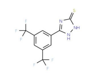 5-[3,5-Bis(trifluoromethyl)phenyl]-1,2,4-triazole-3(2H)thione (CAS 175276-77-4) - chemical structure image