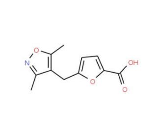 5-(3,5-Dimethyl-isoxazol-4-ylmethyl)-furan-2-carboxylic acid - chemical structure image