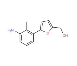 [5-(3-Amino-2-methyl-phenyl)-furan-2-yl]-methanol - chemical structure image