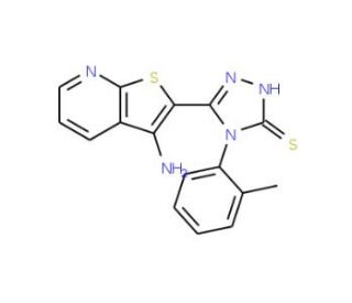 5-(3-Aminothieno[2,3-b]pyridin-2-yl)-4-(2-methylphenyl)-4H-1,2,4-triazole-3-thiol - chemical structure image