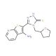 5-(3-Aminothieno[2,3-b]pyridin-2-yl)-4-(tetrahydrofuran-2-ylmethyl)-4H-1,2,4-triazole-3-thiol - chemical structure image