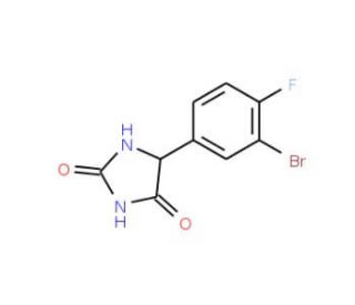 5-(3-bromo-4-fluorophenyl)imidazolidine-2,4-dione - chemical structure image