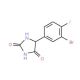 5-(3-bromo-4-fluorophenyl)imidazolidine-2,4-dione - chemical structure image