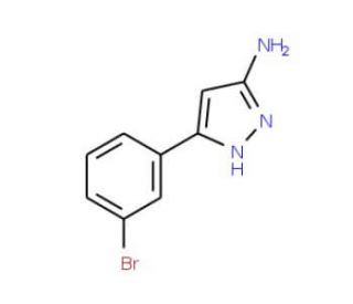 5-(3-Bromophenyl)-2H-pyrazol-3-ylamine (CAS 149246-81-1) - chemical structure image