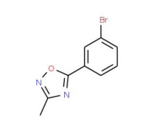 5-(3-Bromophenyl)-3-methyl-1,2,4-oxadiazole (CAS 160377-58-2) - chemical structure image