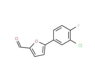 5-(3-Chloro-4-fluoro-phenyl)-furan-2-carbaldehyde - chemical structure image