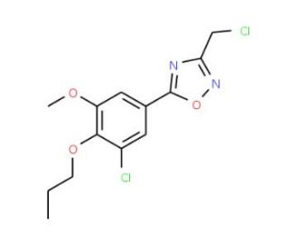 5-(3-chloro-5-methoxy-4-propoxyphenyl)-3-chloromethyl-1,2,4-oxadiazole - chemical structure image