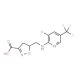 5-({[3-Chloro-5-(trifluoromethyl)-2-pyridinyl]amino}methyl)-4,5-dihydro-3-isoxazolecarboxylic acid - chemical structure image