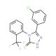 5-(3-Chloro-phenyl)-4-(2-trifluoromethyl-phenyl)-4H-[1,2,4]triazole-3-thiol - chemical structure image
