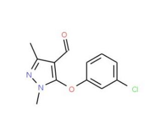 5-(3-Chlorophenoxy)-1,3-dimethyl-1H-pyrazole-4-carbaldehyde - chemical structure image