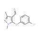 5-(3-Chlorophenoxy)-1,3-dimethyl-1H-pyrazole-4-carbaldehyde - chemical structure image