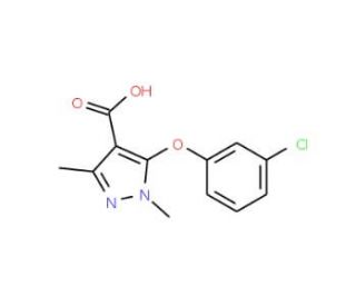 5-(3-Chlorophenoxy)-1,3-dimethyl-1H-pyrazole-4-carboxylic acid - chemical structure image
