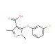 5-(3-Chlorophenoxy)-1,3-dimethyl-1H-pyrazole-4-carboxylic acid - chemical structure image