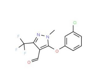 5-(3-Chlorophenoxy)-1-methyl-3-(trifluoromethyl)-1H-pyrazole-4-carbaldehyde - chemical structure image