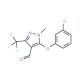 5-(3-Chlorophenoxy)-1-methyl-3-(trifluoromethyl)-1H-pyrazole-4-carbaldehyde - chemical structure image