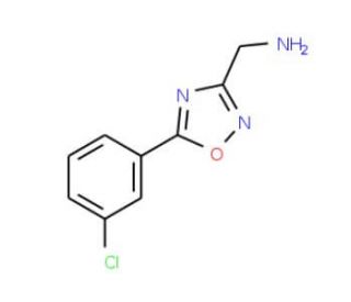[5-(3-Chlorophenyl)-1,2,4-oxadiazol-3-yl]-methylamine - chemical structure image