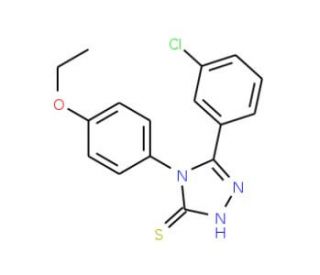 5-(3-Chlorophenyl)-4-(4-ethoxyphenyl)-4H-[1,2,4]triazole-3-thiol - chemical structure image
